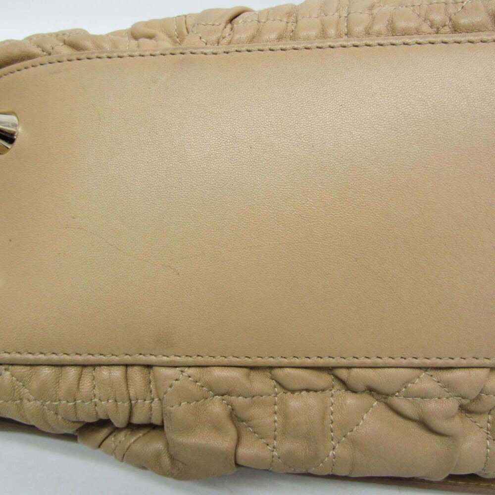 CHRISTIAN DIOR Cream Leather Shoulder Bag - Picture 4 of 16